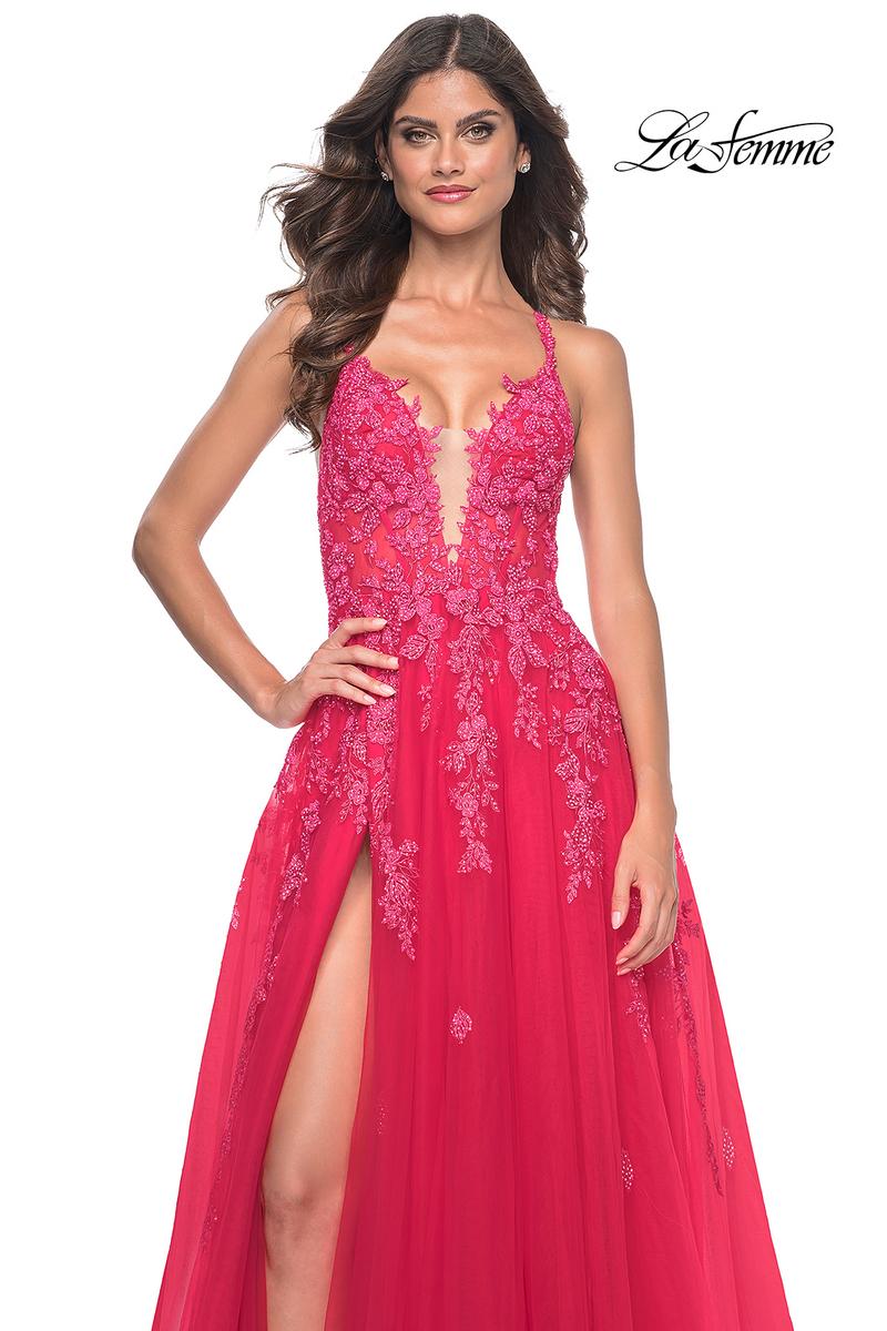 La Femme Dress 32062 - STRAWBERRY