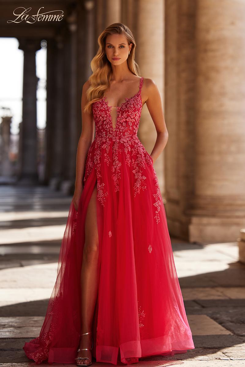 La Femme Dress 32062 - STRAWBERRY