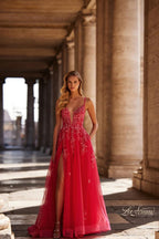 La Femme Dress 32062 - STRAWBERRY