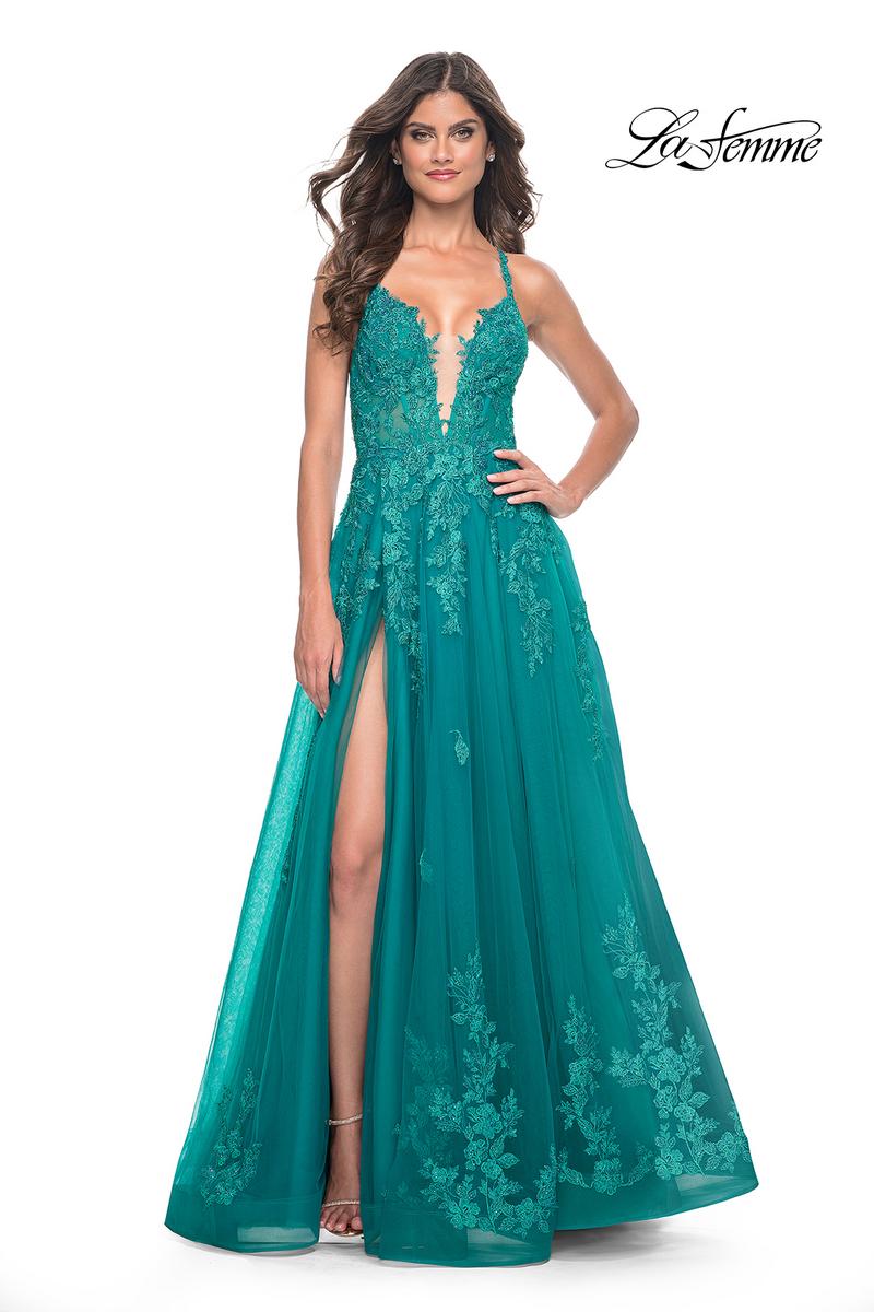 La Femme Dress 32062 - TEAL