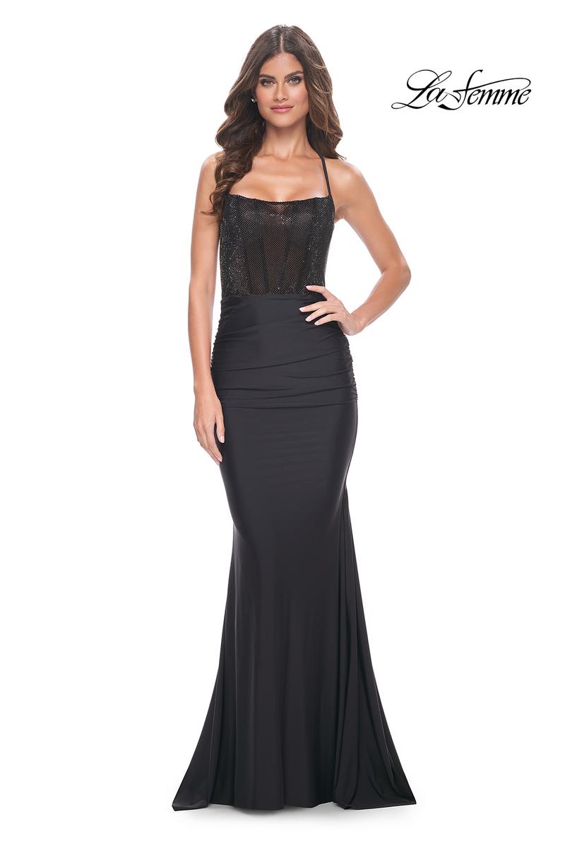 La Femme Dress 32064 - BLACK