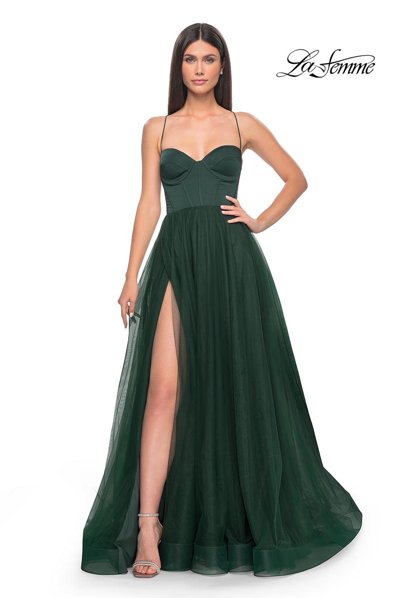 La Femme Dress 32065 - DARK EMERALD