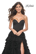 La Femme Dress 32071 - BLACK