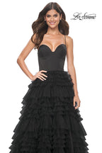 La Femme Dress 32071 - BLACK
