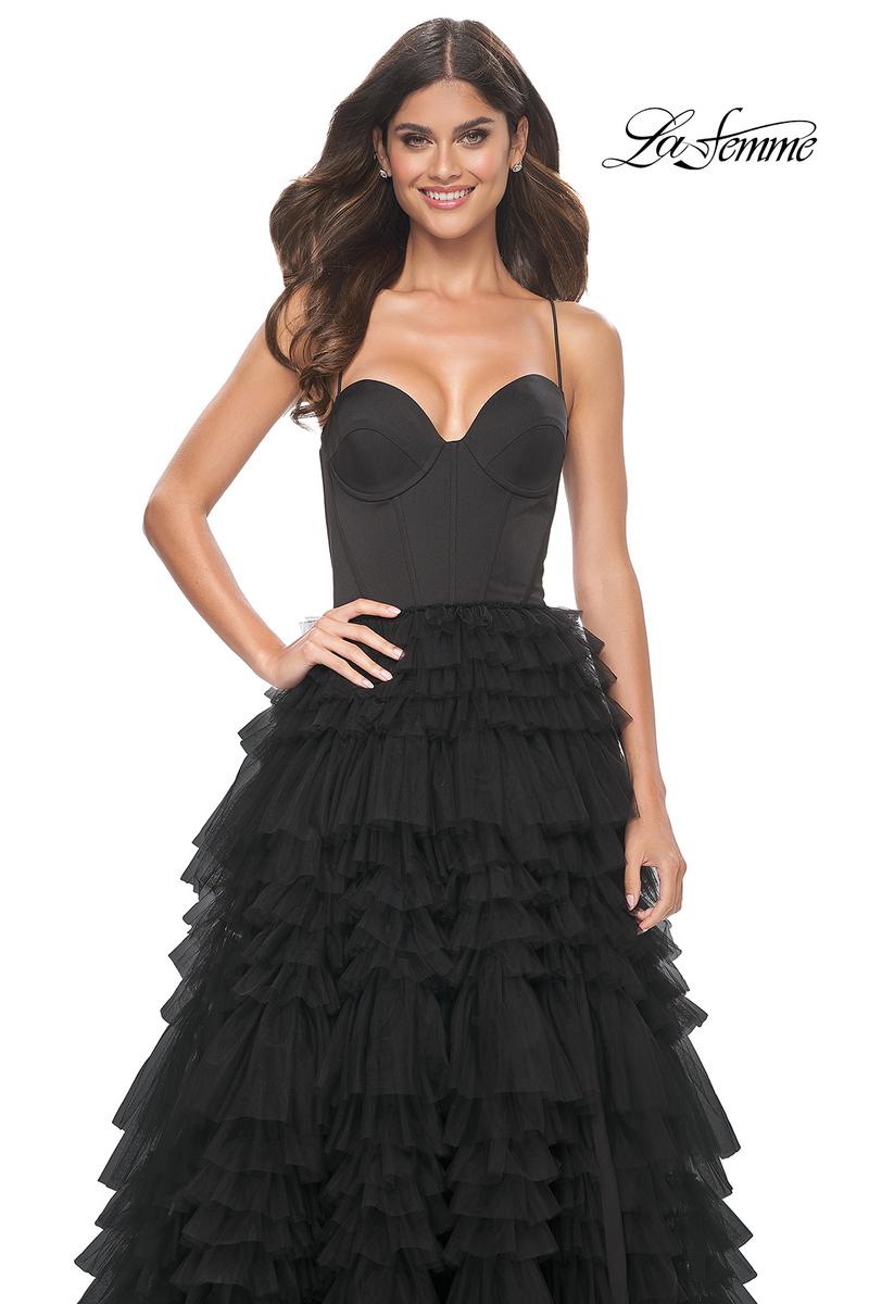 La Femme Dress 32071 - BLACK