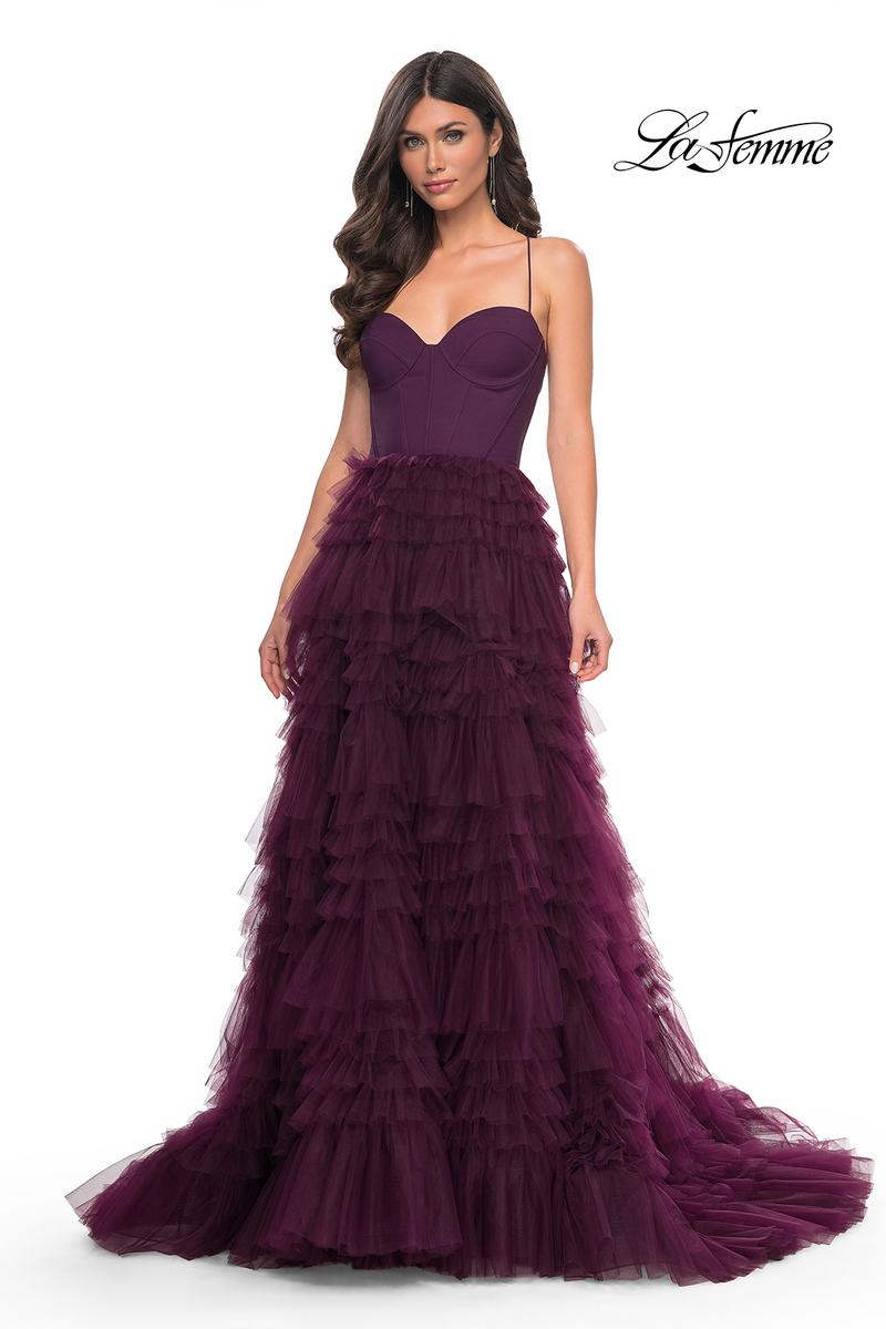 La Femme Dress 32071 - DARK BERRY