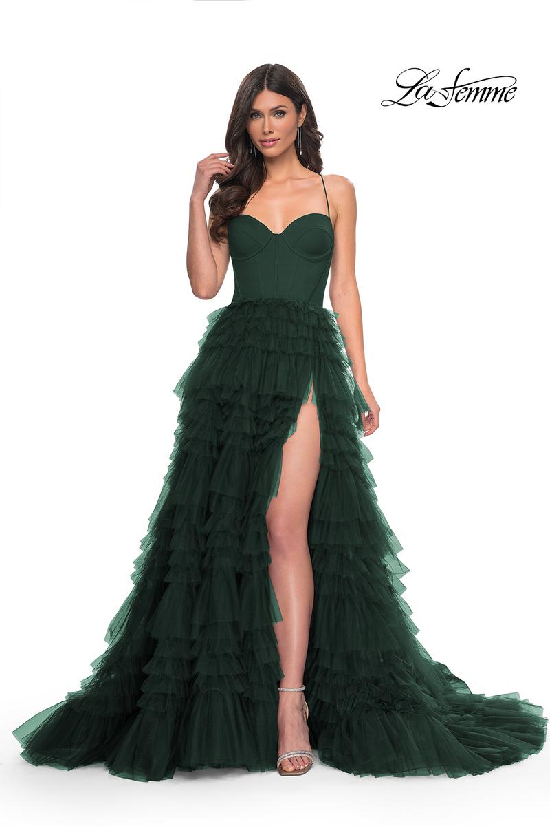La Femme Dress 32071 - DARK EMERALD