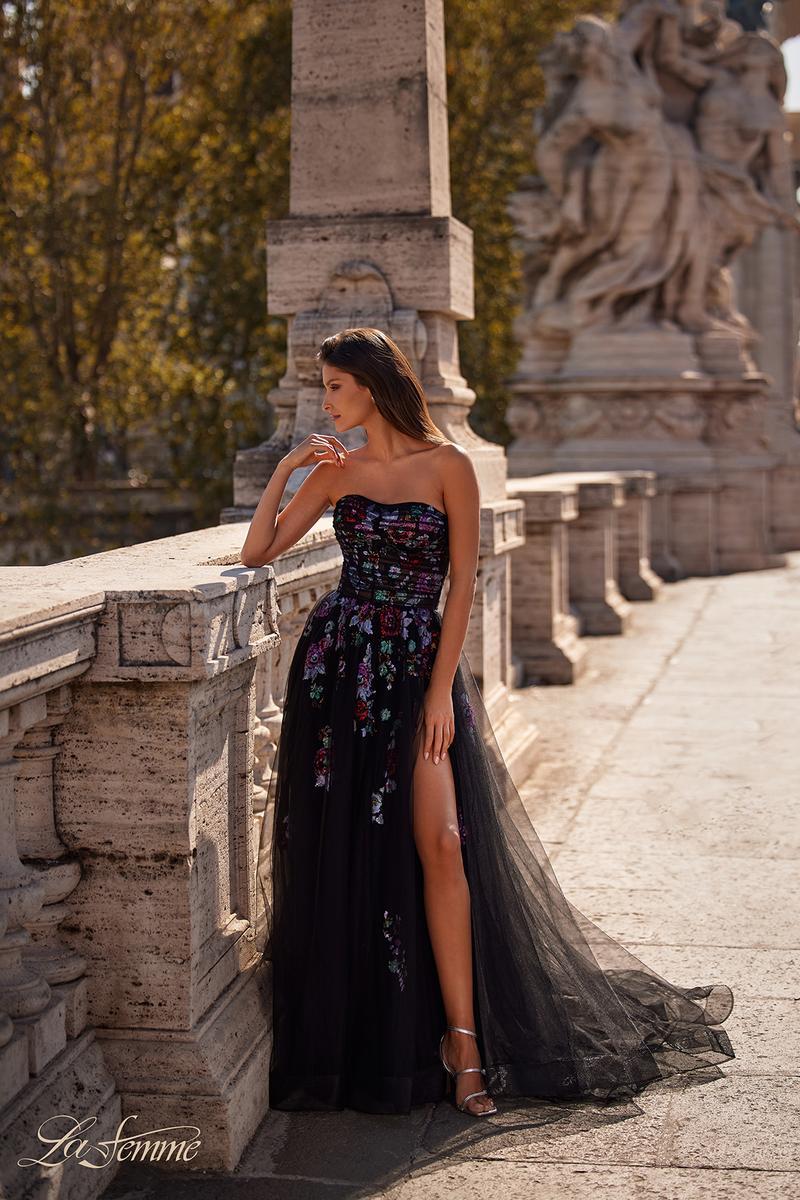 La Femme Dress 32072 - BLACK