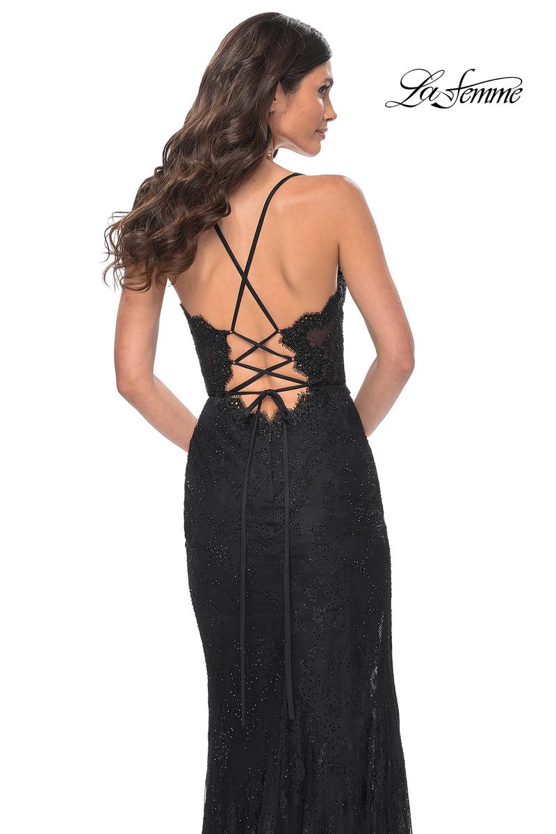 La Femme Dress 32080 - BLACK