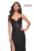 La Femme Dress 32080 - BLACK