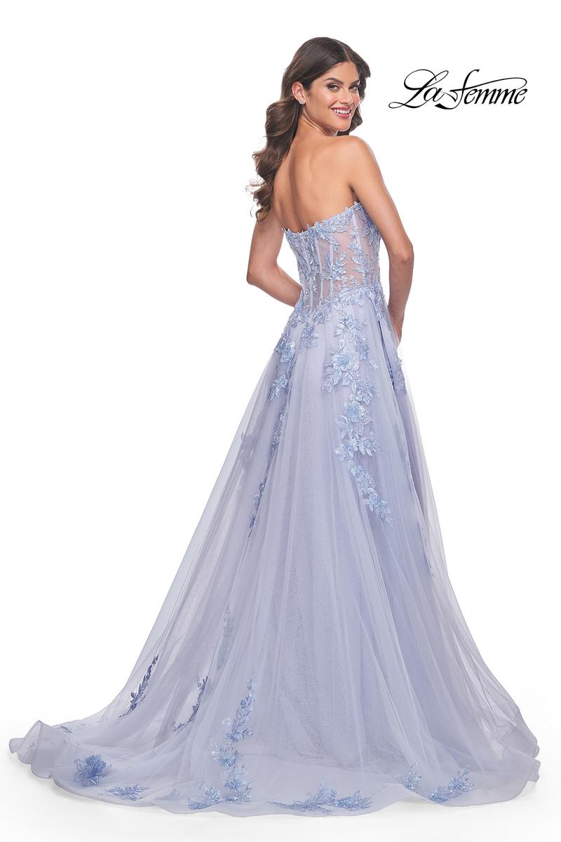 La Femme Dress 32082 - LIGHT PERIWINKLE