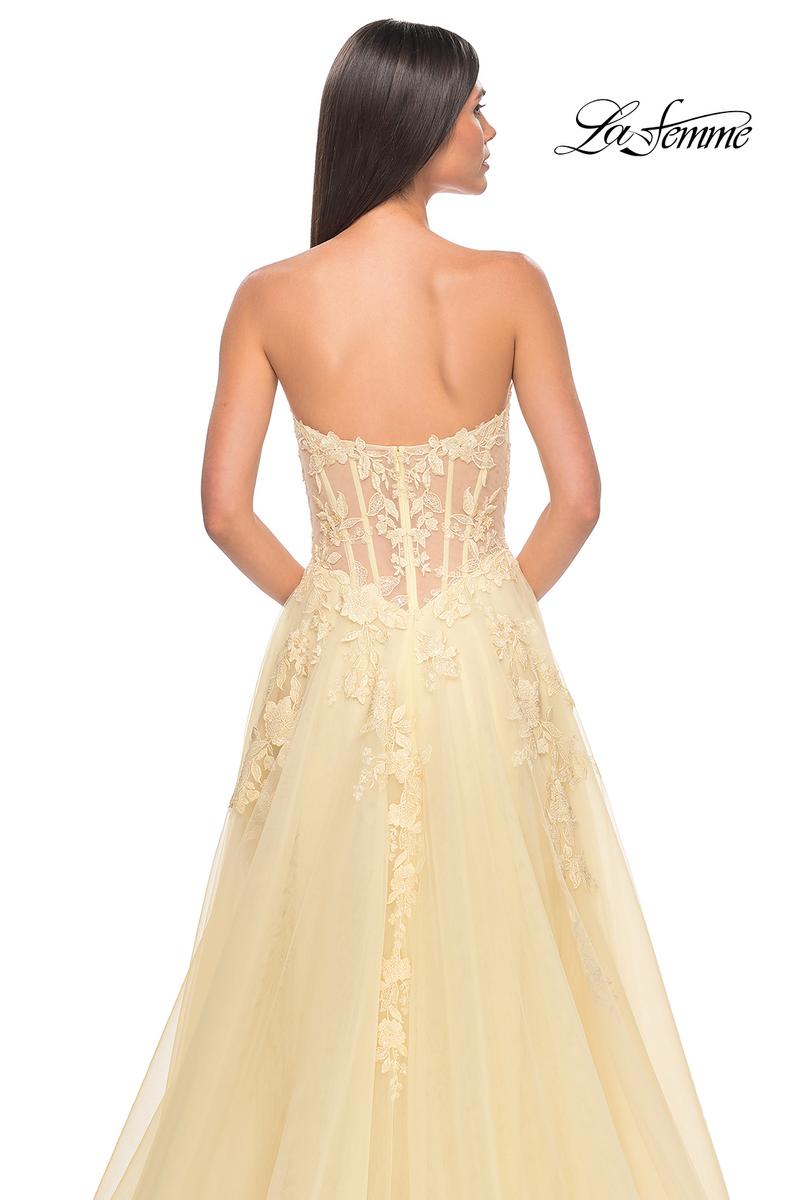 La Femme Dress 32082 - PALE YELLOW