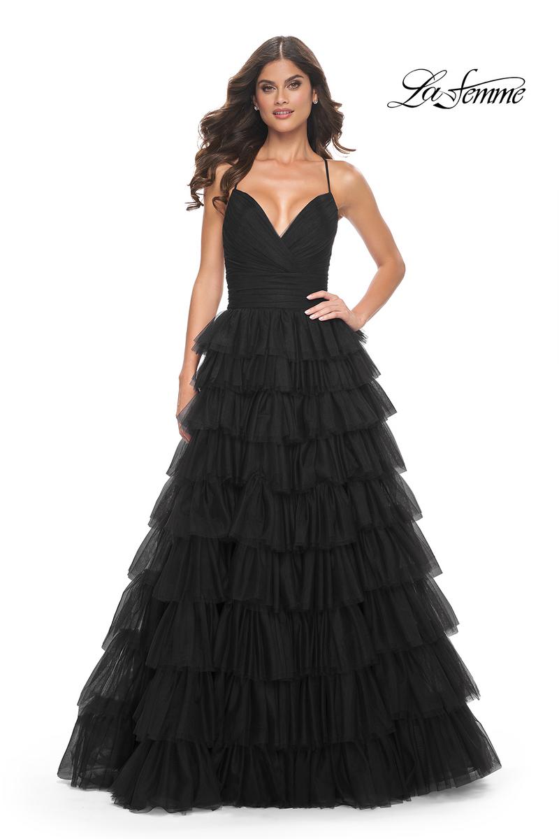 La Femme Dress 32086 - BLACK