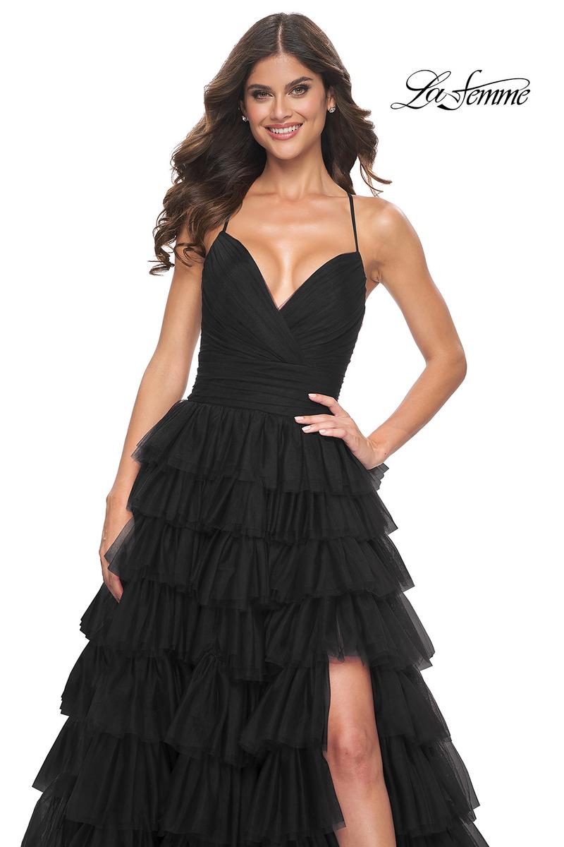 La Femme Dress 32086 - BLACK
