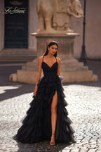 La Femme Dress 32086 - BLACK