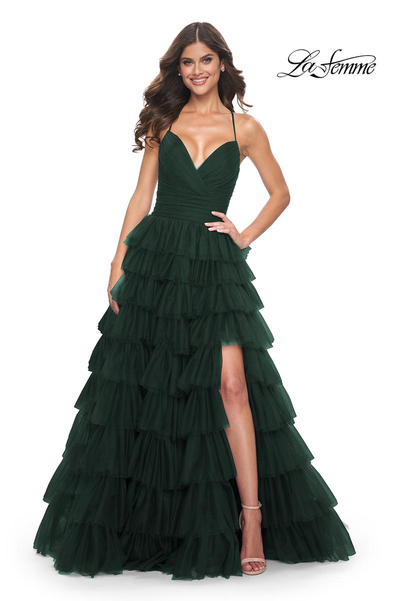 La Femme Dress 32086 - DARK EMERALD