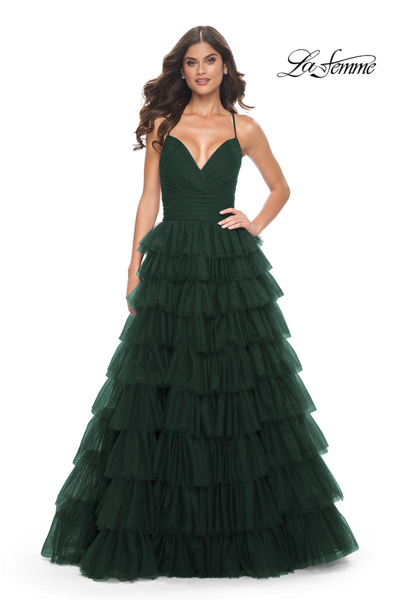 La Femme Dress 32086 - DARK EMERALD