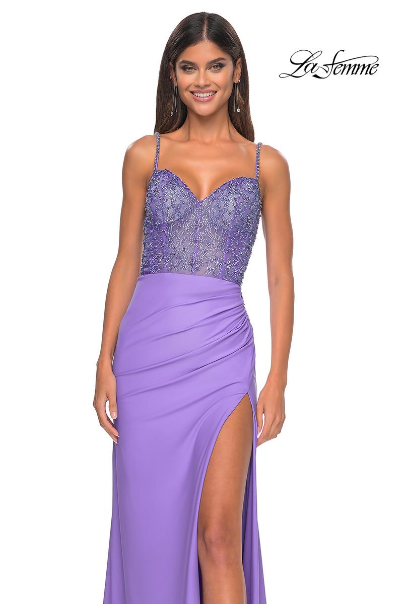 La Femme Dress 32089 - PERIWINKLE