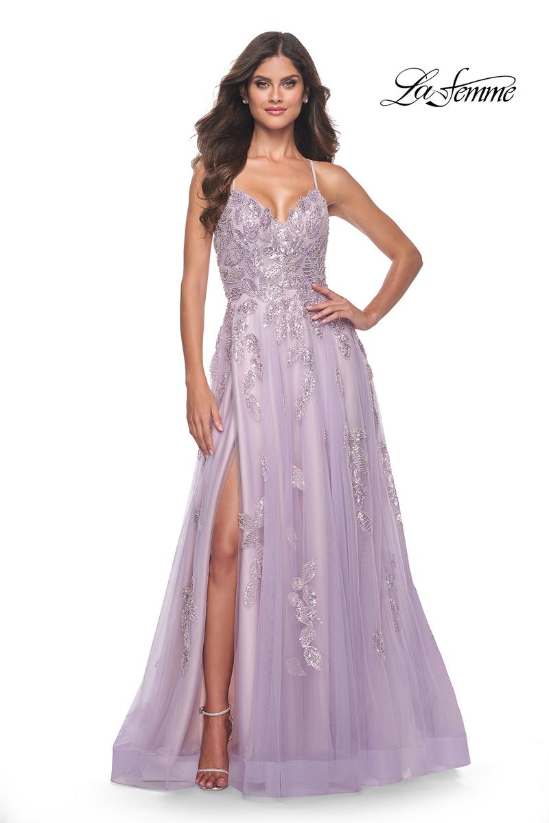 La Femme Dress 32090 - LAVENDER