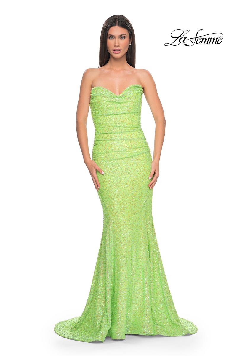 La Femme Dress 32092 - NEON GREEN