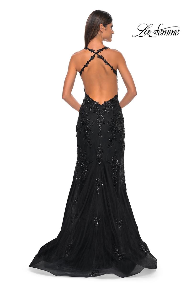 La Femme Dress 32107 - BLACK