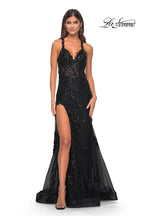 La Femme Dress 32107 - BLACK