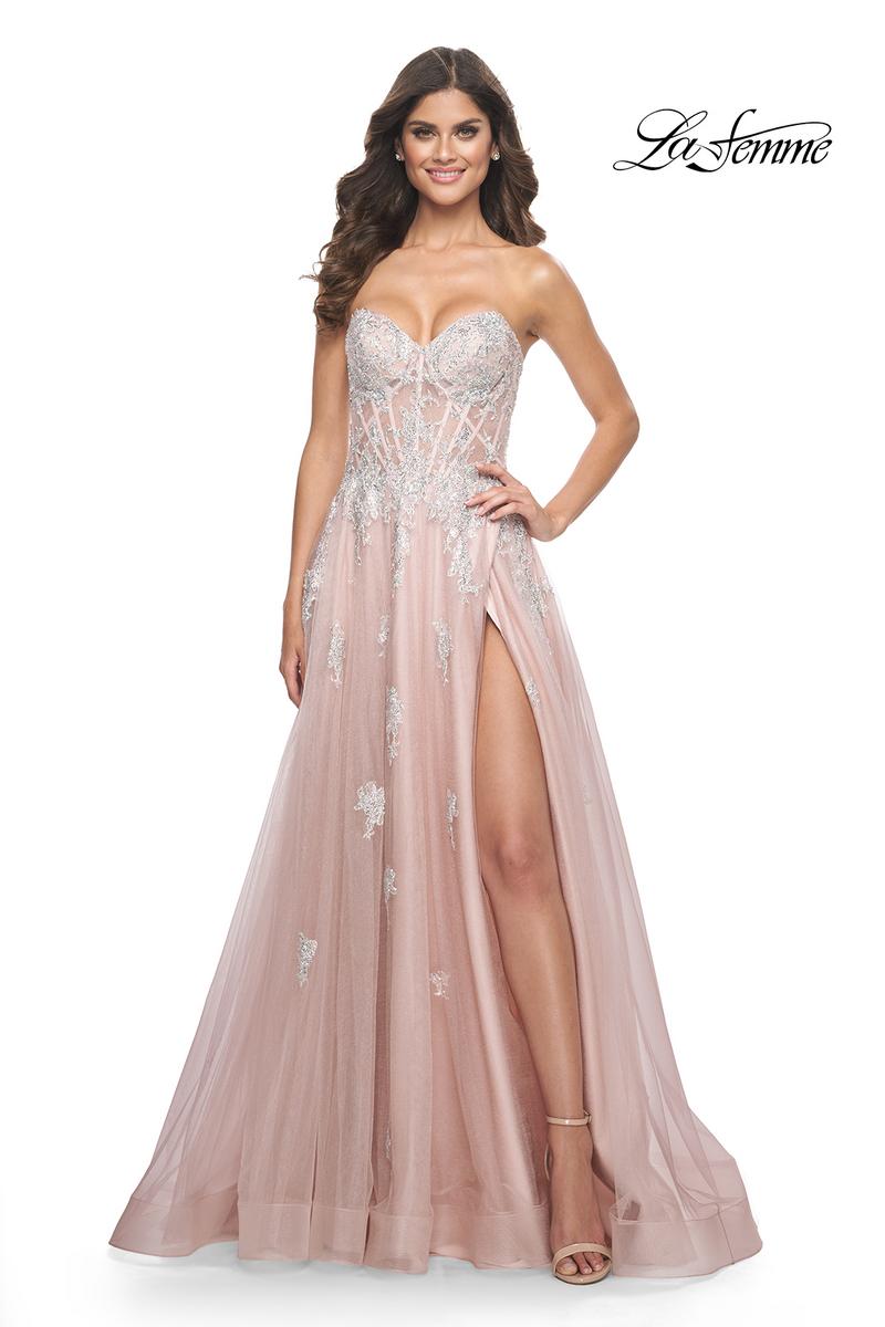 La Femme Dress 32111 - MAUVE
