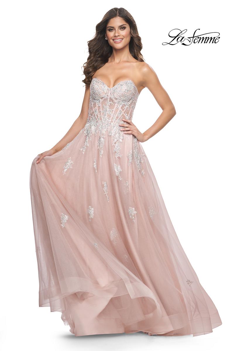 La Femme Dress 32111 - MAUVE