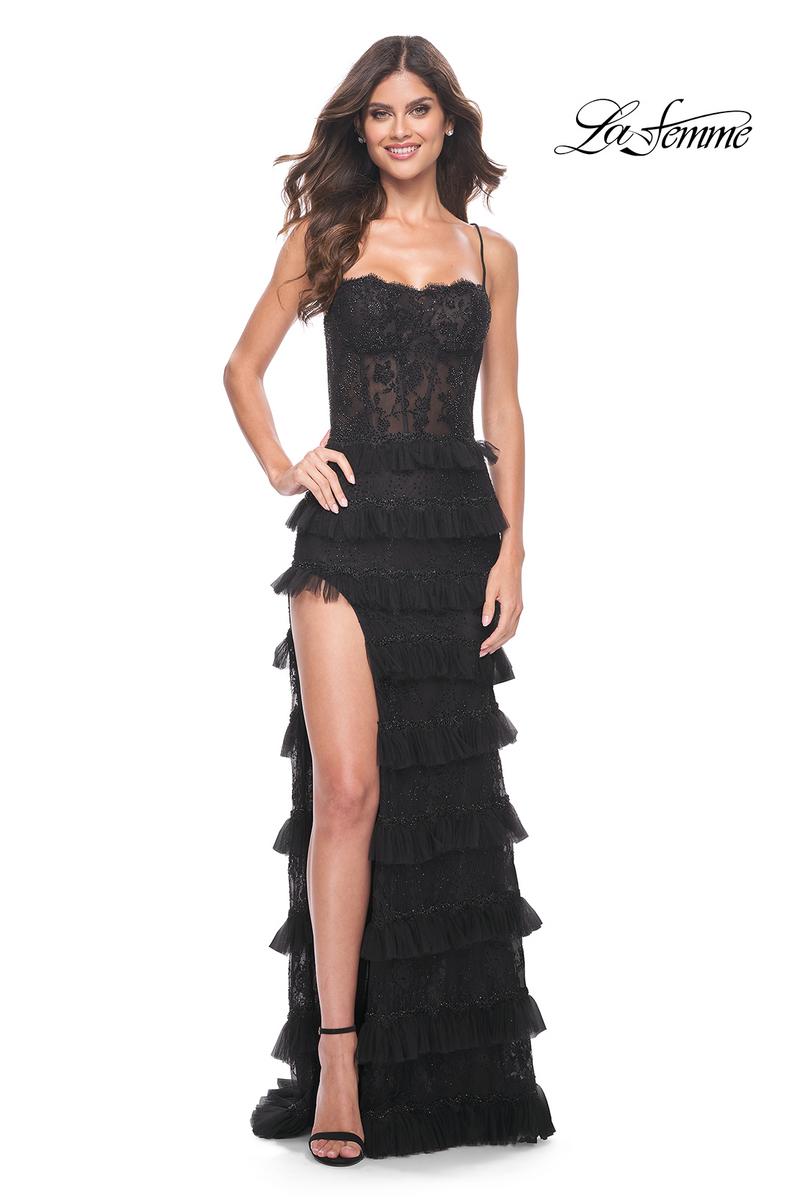 La Femme Dress 32113 - BLACK