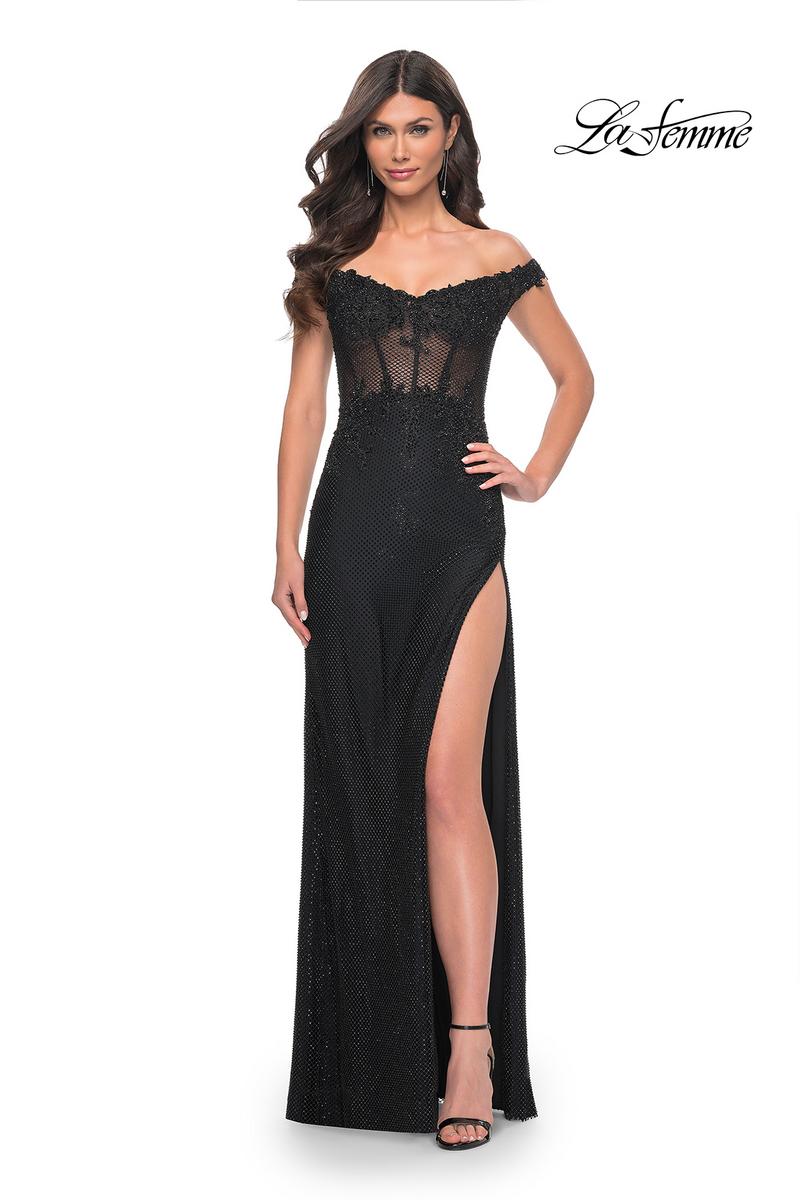 La Femme Dress 32116 - BLACK