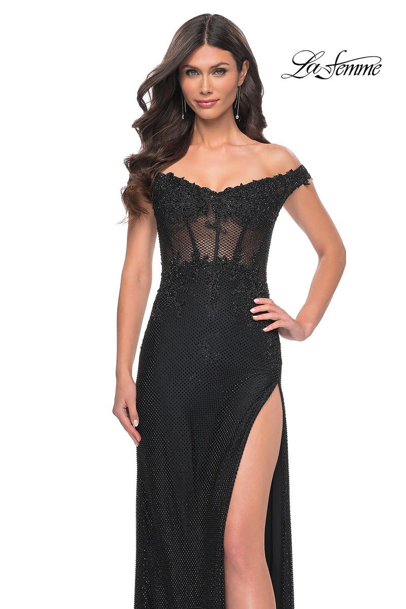 La Femme Dress 32116 - BLACK