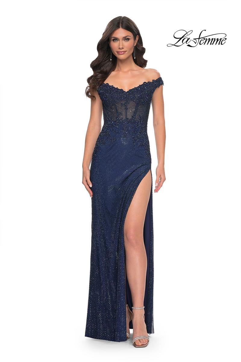 La Femme Dress 32116 - MARINE BLUE