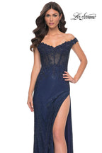 La Femme Dress 32116 - MARINE BLUE