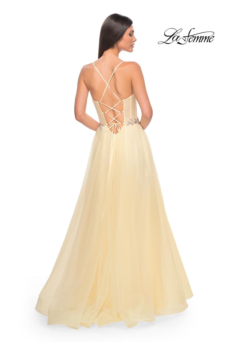 La Femme Dress 32117 - PALE YELLOW