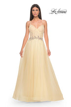 La Femme Dress 32117 - PALE YELLOW