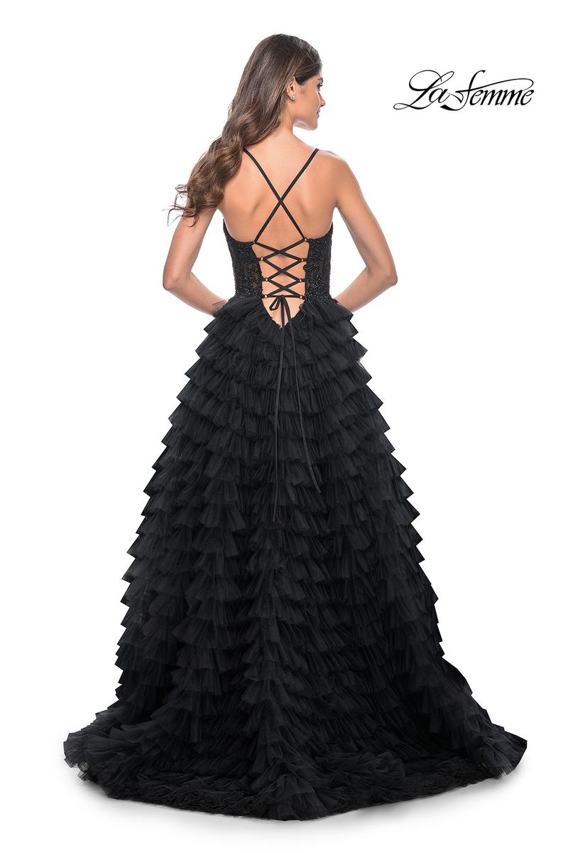 La Femme Dress 32128 - BLACK