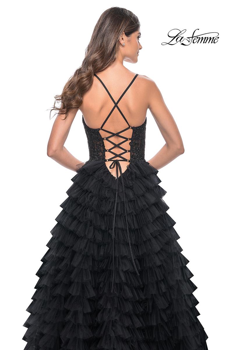 La Femme Dress 32128 - BLACK