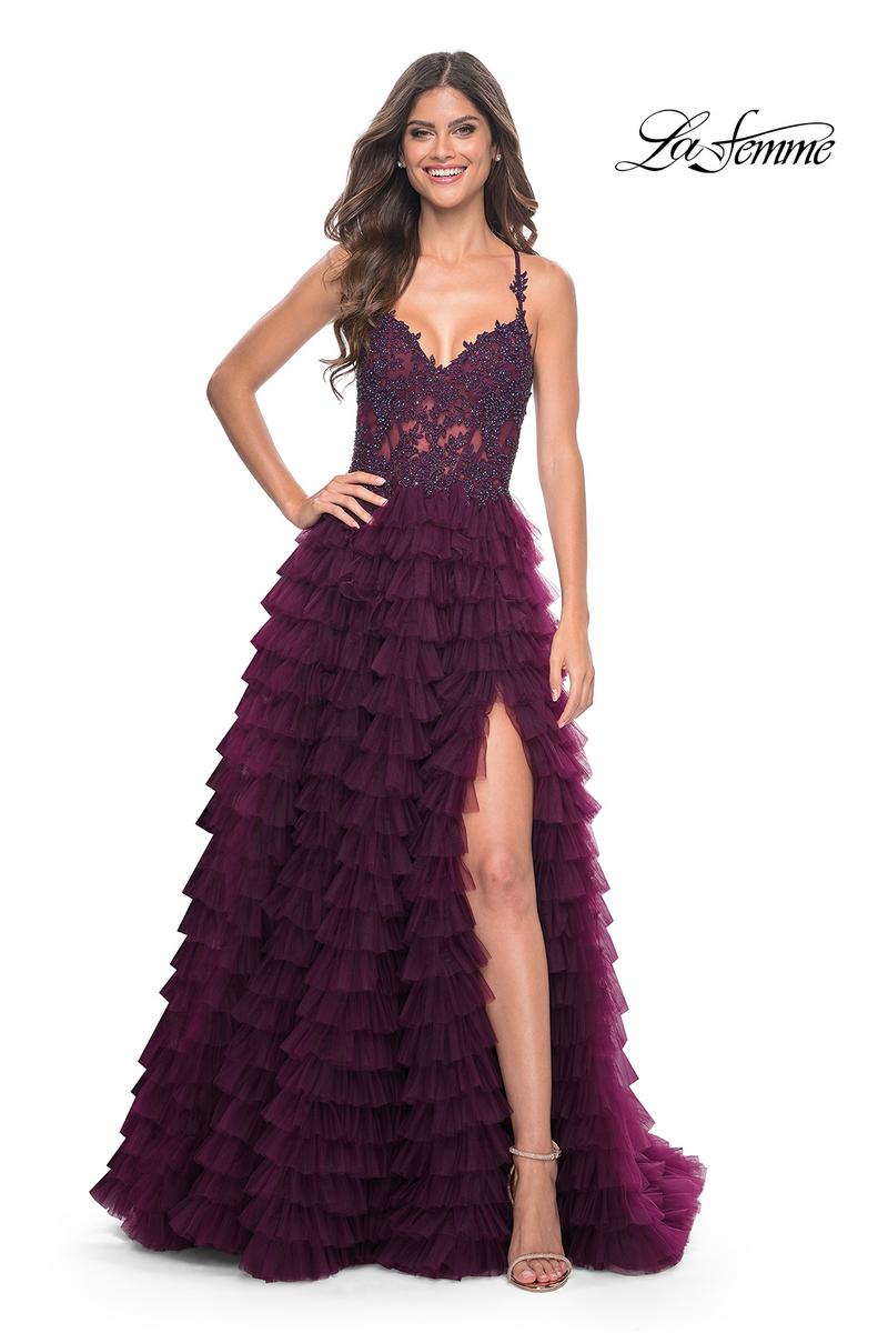 La Femme Dress 32128 - DARK BERRY