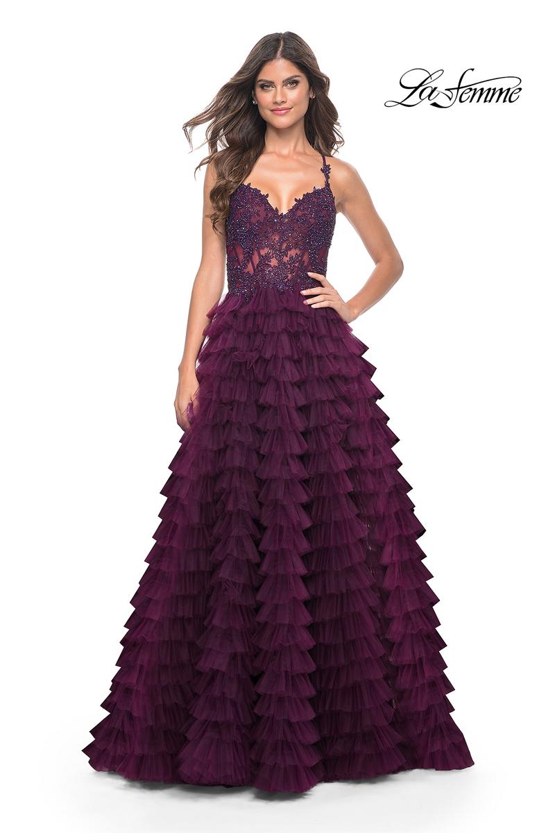 La Femme Dress 32128 - DARK BERRY