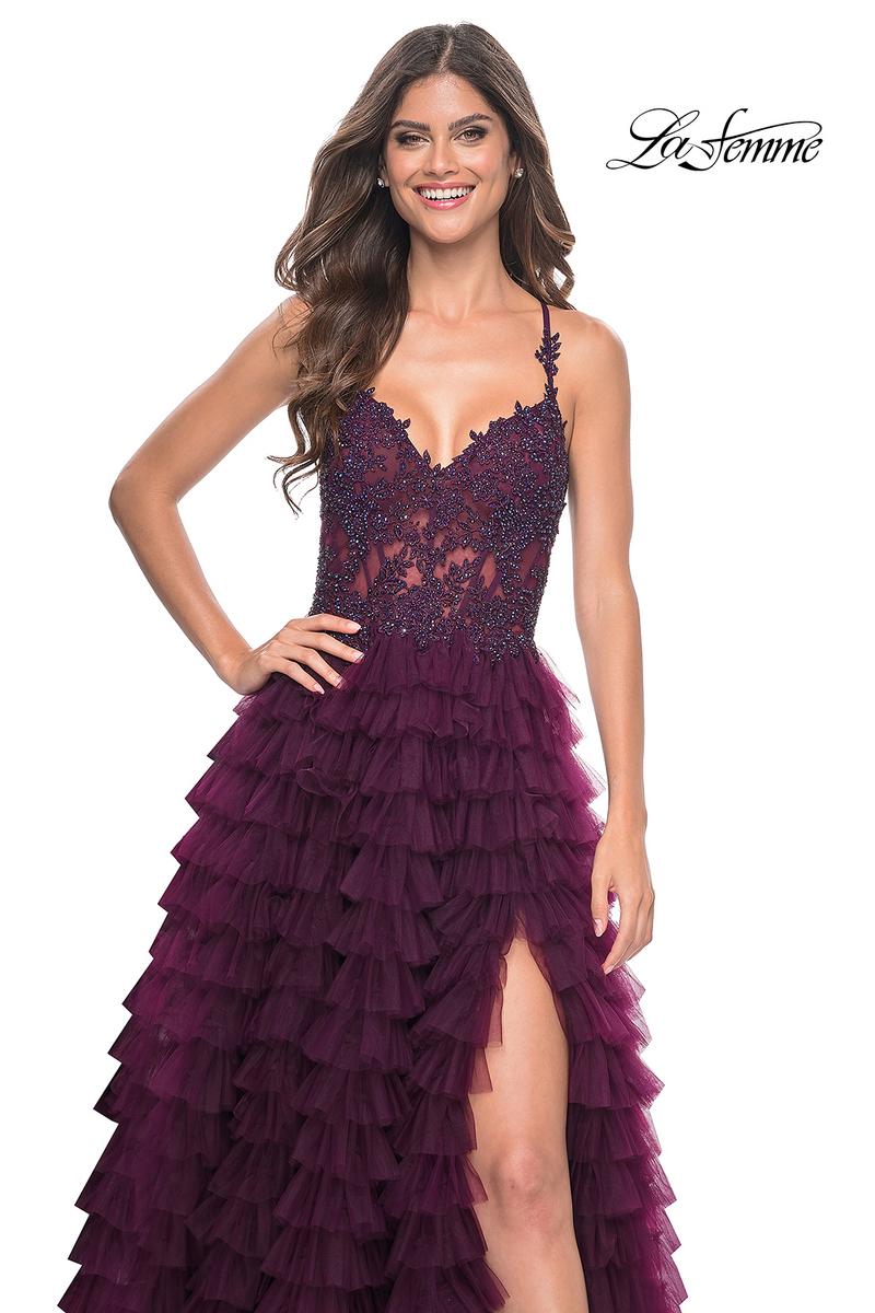 La Femme Dress 32128 - DARK BERRY