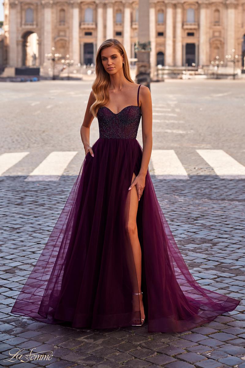 La Femme Dress 32135 - DARK BERRY