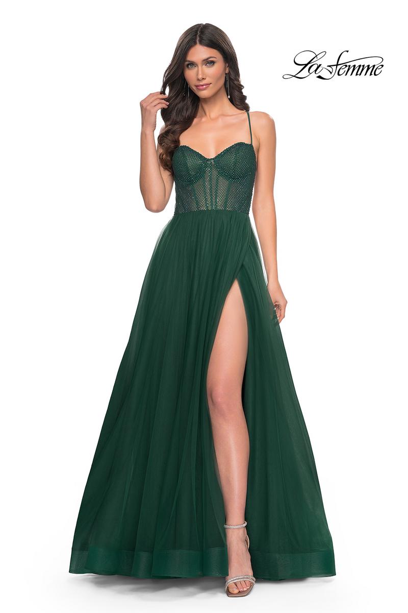 La Femme Dress 32135 - DARK EMERALD