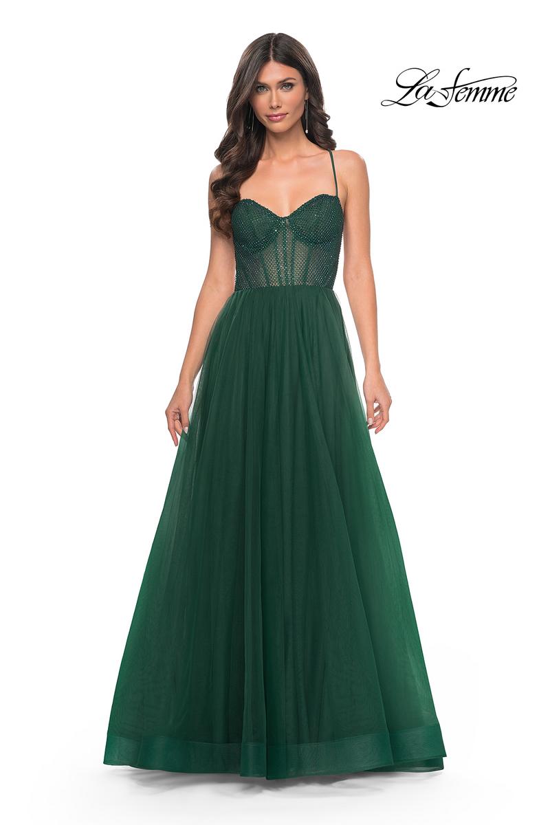La Femme Dress 32135 - DARK EMERALD
