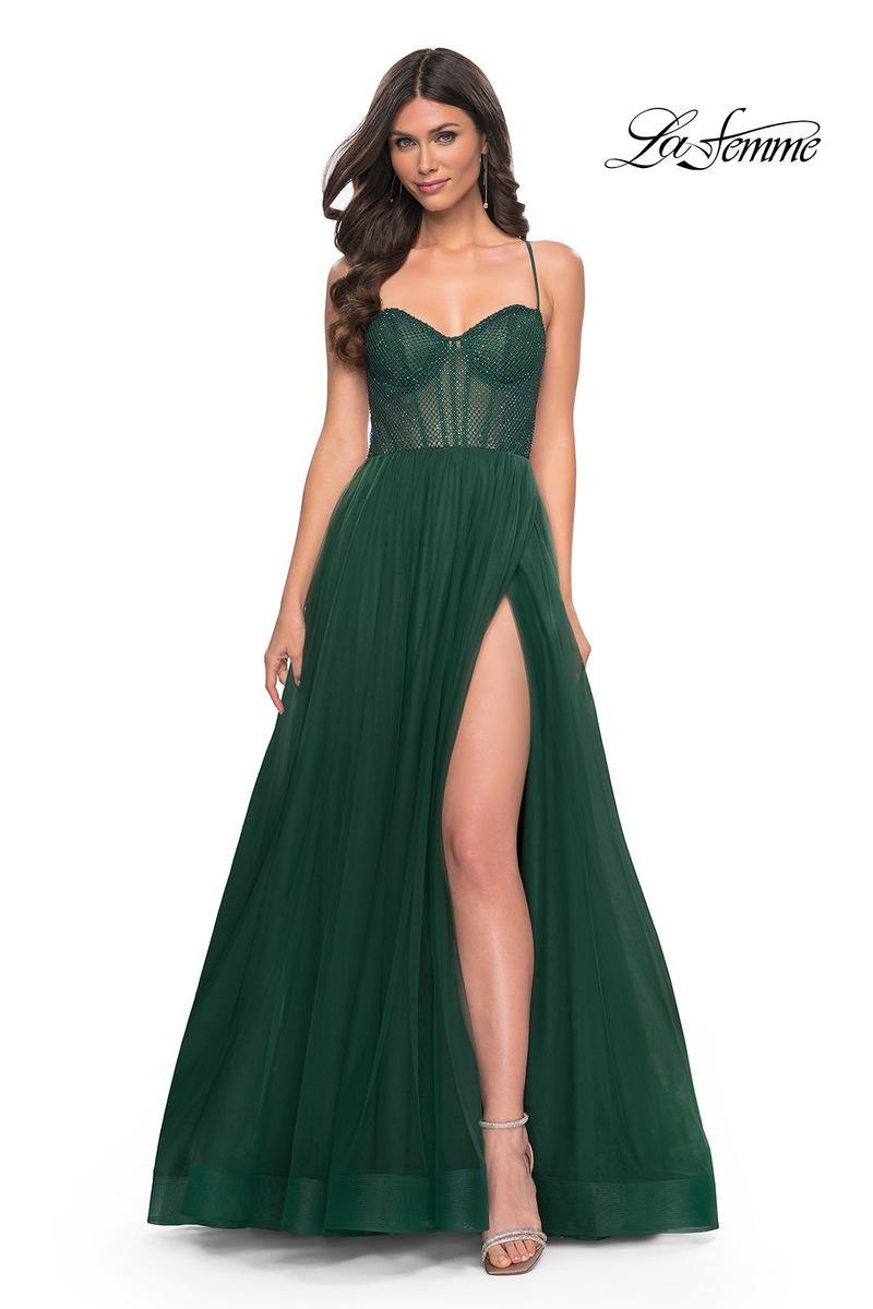 La Femme Dress 32135 - DARK EMERALD
