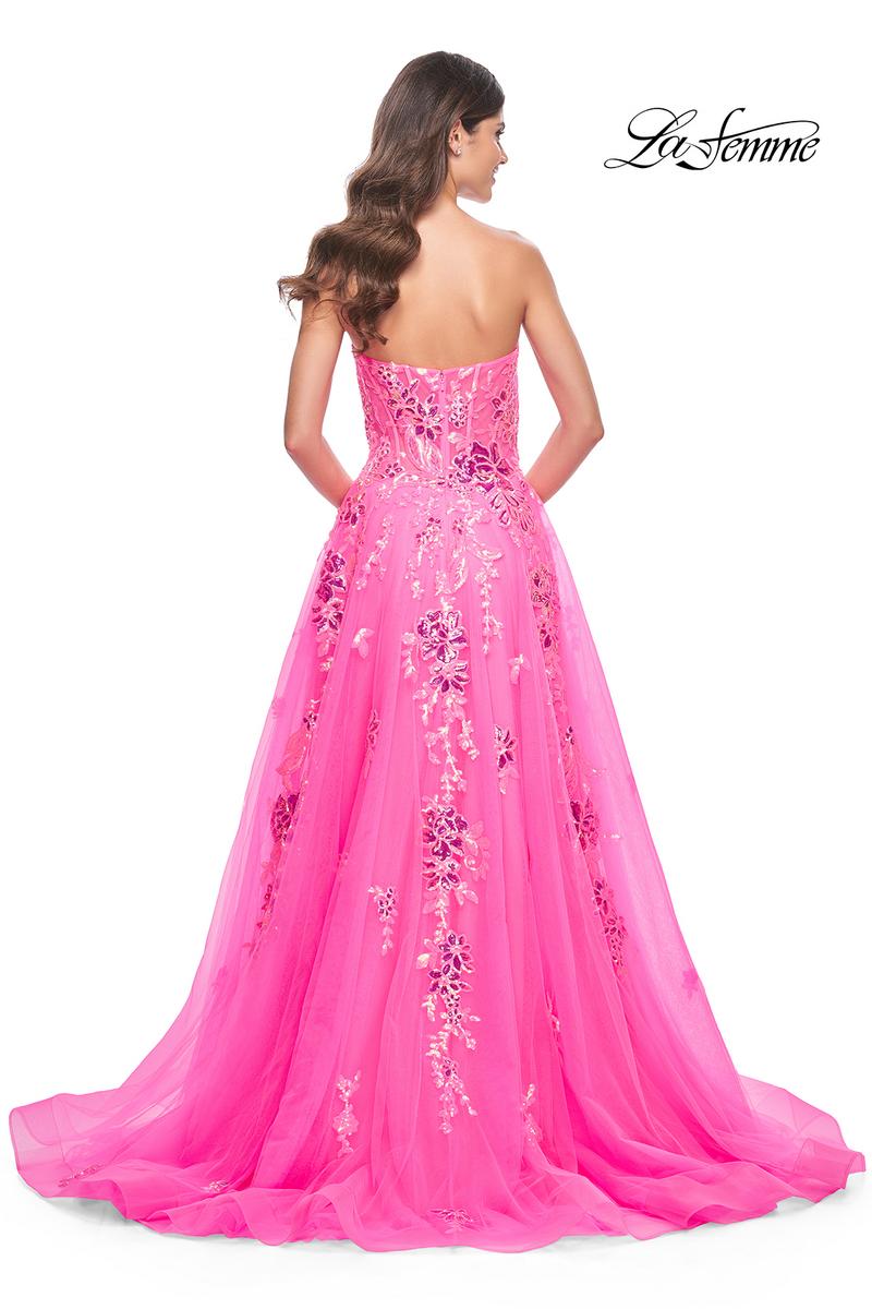 La Femme Dress 32137 - NEON PINK