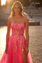 La Femme Dress 32137 - NEON PINK