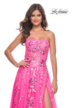 La Femme Dress 32137 - NEON PINK