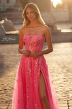 La Femme Dress 32137 - NEON PINK