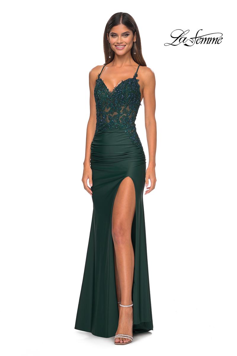 La Femme Dress 32139 - DARK EMERALD