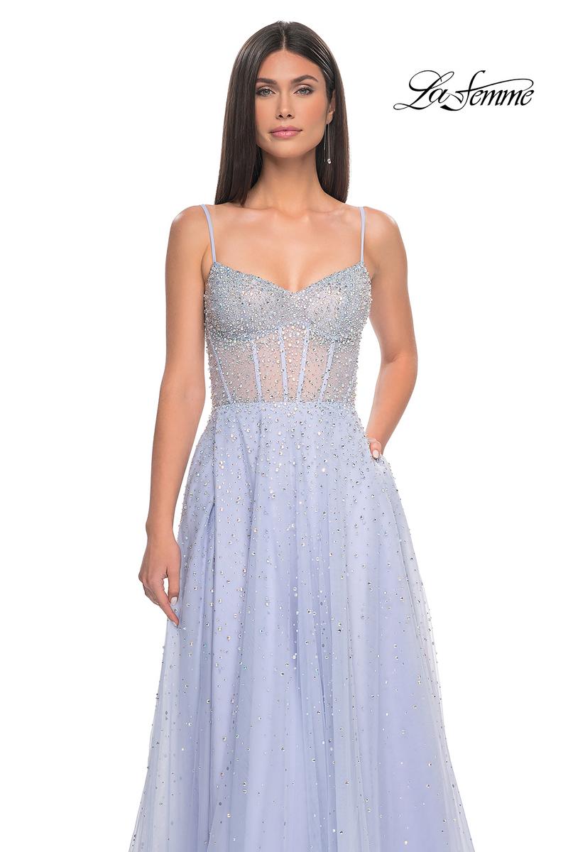 La Femme Dress 32146 - LIGHT PERIWINKLE